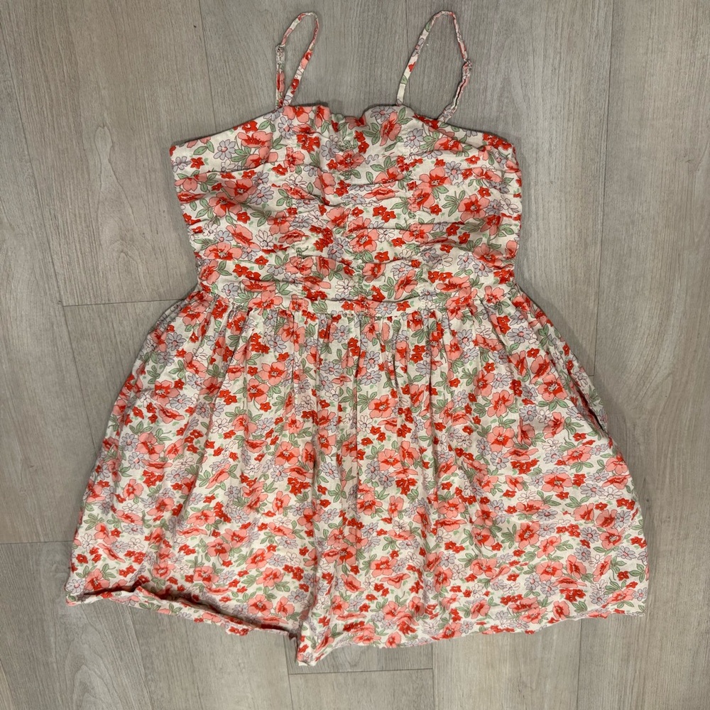 Girls Ralph Lauren Polo Classic Summer Pink Floral Button Sundress Party 10